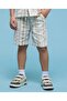 Boys Beige Striped Shirt and Shorts Set - 7