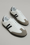 Women White Color Block Lace Up Sneakers - 6
