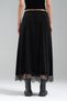 Women's Velvet Fabric Lace Detailed Design Long Skirt - 3