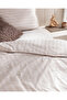 Melicia Single Cotton Pcs Striped Satin Bed Sheet Pcs Duvet Cover Set - Beige - 3
