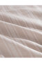 Melicia Single Cotton Pcs Striped Satin Bed Sheet Pcs Duvet Cover Set - Beige - 7