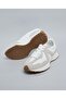 Women Beige Color Block Lace Up Sneakers - 6