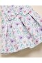 Printed Bow Detail Sleeveless A-Line Dress with Crew Neck - 4