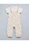 Boys Beige Printed Clothing Set