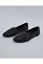 Women Black Crystal Embellished Loafers - 4