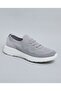 Women Grey Knitted Lace Up Casual Shoes
