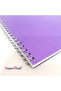 A4 SPIRAL NOTEBOOK WITH COLORFUL PP COVER PURPLE