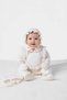 Cream Lace Baby Girl Hospital Discharge Set – 3 Pieces 100% Cotton