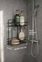 Luxury Black Metal 2-Tier Bathroom Shelf with Shampoo Holder and Shower Shelf, Adhesive Wall Mounted Tş-02 - 8