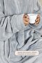 Enjoy Tv Blanket Wellsoft Hooded Wearable Unisex over Size (80X110 cm) Gray - 3
