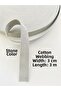 Light Gray, Stone Color 3 Meters Wide 3 cm Cotton Wallet, Bag Strap, Handle, Column, Narrow Woven Strip