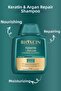 Keratin Argan Repairing Shampoo 300ml 3-Pack Box 4 Pieces + 100ml Facial Cleansing Gel Gift - 4