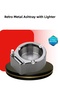 Stainless Steel Lighter Ashtray Modern Tabletop Accessory