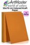 Orange Colored Cardboard 50X70 cm 10 Pieces 1 Pack Colored Hard Cardboard 1.0 mm Kindergarten Hobby Activity Ok - 6