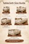 Cotton Linen Tablecloth Plain Minimal Design - 4