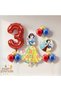 Snow White 3-Year-Old Birthday Balloon Set - 11-Piece Concept Foil and Latex Balloon Set