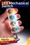 Illuminated Keyboard-Stres Gi Leather Ci Keychain - Transparent Illuminated Keyboard Key Fidget Toy 4-Piece Model with Sound - 2