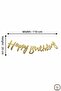 Calligraphy Gold Happy Birthday Banner 110 cm Birthday Wall Decoration - 2