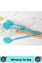 Premium Wet Dry Skin Massage Exfoliating Double-Sided Silicone Long Handle Bath Brush 40 X 8 cm - 3