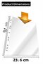 Thick Pouch File A4 Crystal 2 Pack of 100 Thick Pouch File Föy Blue Striped 100 Micron Transparent Bel - 5