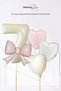 Girl's Birthday Pink Bow Theme Birthday Balloon Set with Age and Heart Balloons