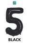 Black Color 5 Number Foil Balloon 76 cm Birthday Party Decoration