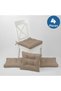 4-Piece Luxury Gold Pofidik Coffee Chair Cushion with Special Stitched Laces 40X40Cm