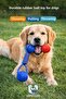 Bite-Resistant Rope Dog Toy |   Teether Rubber Ball and Sturdy Knot Rope Pet Play Toy