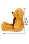 Valentine's Day Gift 80 cm Plush Teddy Bear with Bow Tie and Coffee Teddy Bear Bouquet with Heart - 3
