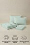 Camelia King Düz Ranforce Duvet Cover Set - Mint Green 100% Cotton - 3