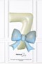 Blue Bow Balloon Cream Age Balloon Birthday Balloon Set