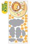 Cute Lion Yellow Stars And Gray Clouds Decorative Baby Kids Room Wall Sticker - 6