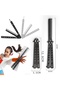 Black Foldable Stainless Steel Butterfly Design Comb - 2