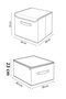 4-Piece Luxury Set: 2 Boxes with Lids and 2 Gray Storage Organizers with Supports for Inside the Cabinet - 4