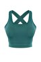 Emerald Green Supportive/Shape-Enhancing Back Detail Thick Strap Knitted Sports Bra Twoss22Ss0040 - 5