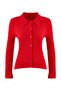 Wardrobe Essentials Kırmızı Premium İplik Polo Yaka Triko Hırka | TWOAW26HI00225 - 5