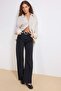 Siyah Yüksek Bel Wide Leg Smoke Geniş Paça %100 Pamuk Non-Stretch Jeans TWOSS23JE00068 - 9
