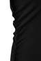 Black Soft Fabric Asymmetric Collar 100% Cotton Knitted Plus Size Blouse Tbbss25Af00002 - 6