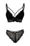 Black Lace Accessory and Cross Piped Detail Stitches Cap Underwear Set Thmss26Cc00014 - 3