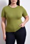Wardrobe Essentials Yağ Yeşil Yakası Biye Detaylı Yumuşak Tuşeli Örme Bluz TBBSS26AF00025 - 3