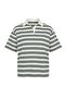 Wardrobe Essentials-Ekru Striped Regular Fit Short Sleeve Tok 100% Cotton Knitted T-Shirt Twoss26Ts00027 - 5