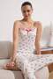 Teen White-Multicolor Cherry and Plaid Interlocking Knitted Pajama Set Thmss26Pt00079 - 3