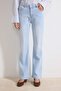 Buz Mavisi Yüksek Bel Comfort/Esnek İspanyol Paça Flare Jeans TWOAW26JE00047 - 3