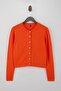 Wardrobe Essentials Turuncu Yünlü Ceket Görünümlü Triko Hırka TWOAW25HI00049 - 5