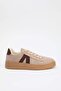 Koyu Bej Renk Bloklu Retro Kadın Sneaker TAKSS26SN00006 - 5