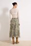 Haki Midi Büzgü/Drape Detaylı Boho/Boho Chic Basklılı Tül Esnek Örme Etek TWOAW26ET00122 - 4
