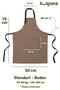 Kitchen Apron Stain Resistant Water Repellent Fabric Brown Apron with Snap Fasteners and Neck Strap - 4