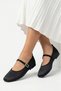 Women's Satin Ballerina Shoes with Stone Detail, Stylish Daily and Special Occasion Shoes, Orthopedic Lightweight - 7