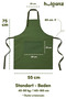 Kitchen Apron Stain Resistant Water Repellent Fabric Khaki Green Apron with Snap Fasteners and Neck Strap - 4