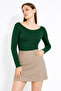 Women's Emerald Green Princess Collar Long Sleeve Badi - 2